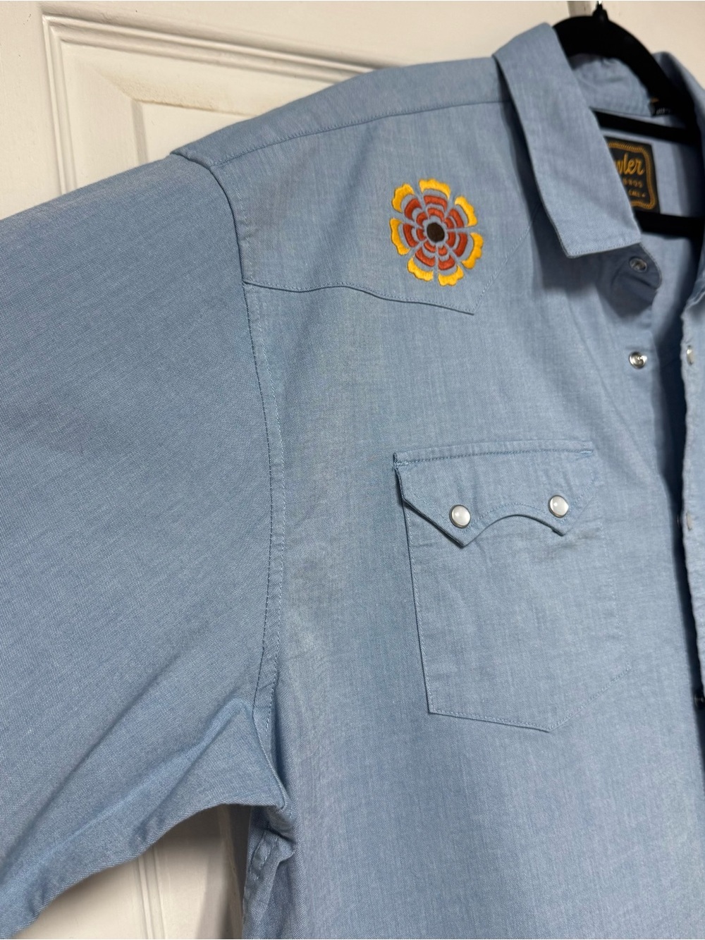 Howler Brothers Crosscut Deluxe Shirt Pearl Snap Size XL - Picture 6 of 13